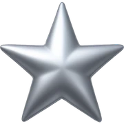 Silver star sticker