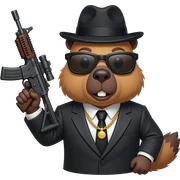 Gangster Capybara with rpg sticker