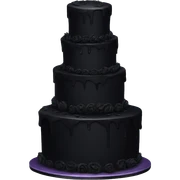All Black goth cake sticker