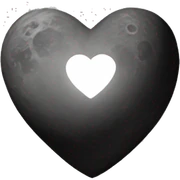 Heart on the moon sticker