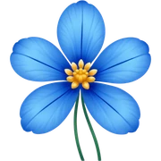 Blue flower sticker