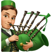 Green Bagpiper sticker