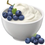 yoghurt bowl with grapes and blueberries sticker