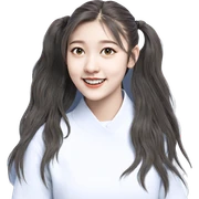 smiling girl with long hair sticker