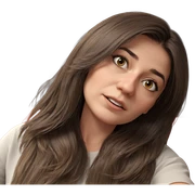 realistic girl with brown hair sticker