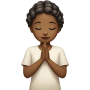 Praying girl sticker