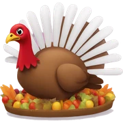 A parade float in the shape of a turkey sticker