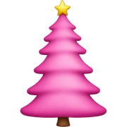 Pink Christmas tree  sticker