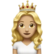 Blonde woman crown sticker