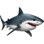 Shark with a top hat sticker
