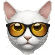 Cat with sunglasses sticker