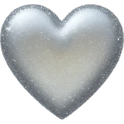 Sparkly silver heart emoji sticker