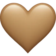 light brown heart  sticker