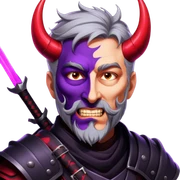 Demon-Horned Warrior sticker