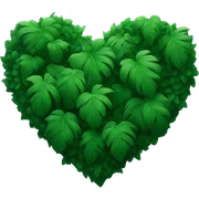 dark green nature heart sticker