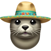 Seal with sombrero sticker