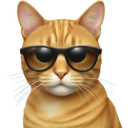 Cat with sunglasses sticker