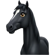 Black horse sticker