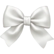 white satin bow sticker