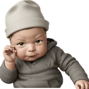 child boy in hat sticker