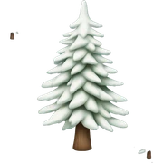  actual white fir christmas tree isolated.  sticker