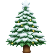 snowy christmas tree sticker