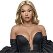 blonde beauty in elegant dress sticker