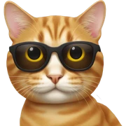 Cat with sunglasses sticker