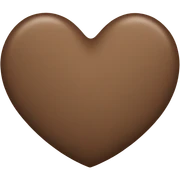 brown heart sticker