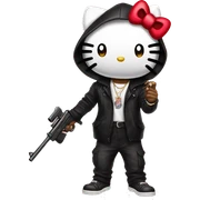 Gangster hello kitty  sticker