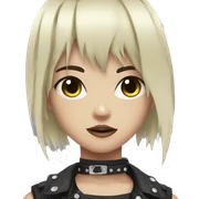 Edgy anime punk girl sticker