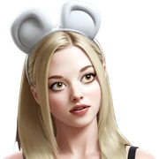 blonde girl with bear ears sticker