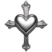 chrome heart cross sticker