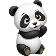 thinking panda sticker