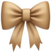 Light brown bow  sticker