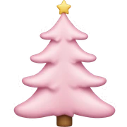 pastel pink christmas tree sticker