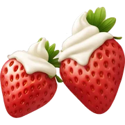 strawberries with cream sticker