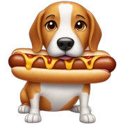 Dog in hot dog sticker