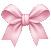 Light pink bow sticker