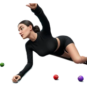 girl in black outfit indoors sticker