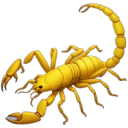 yellow scorpion  sticker