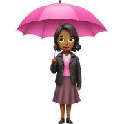 lady with pink umbrella  sticker