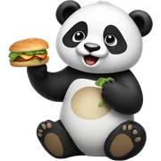 PANDA WITH FOOD  sticker