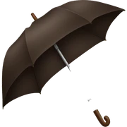 Dark brown umbrella sticker