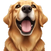Auburn golden retriever sticker
