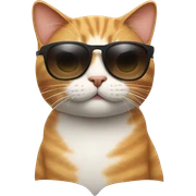 Cat with sunglasses sticker