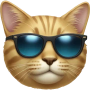 Cat with sunglasses  sticker
