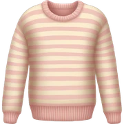 Light pink and beige striped sweater sticker