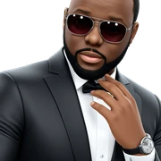 stylish male in formal wear sticker