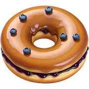 Blueberry donut sticker